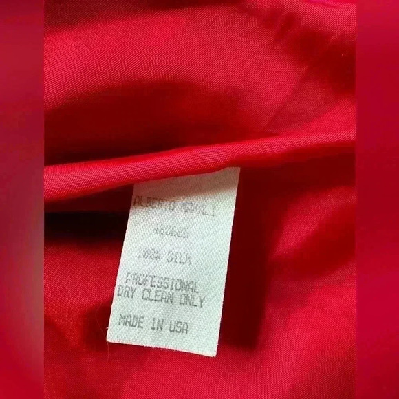 Alberto Makali Womens 100% Silk Snakeskin Blazer Jacket Fitted Glam Designer XS* - Picture 8 of 10